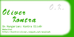 oliver kontra business card