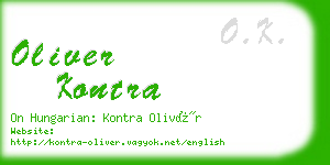 oliver kontra business card